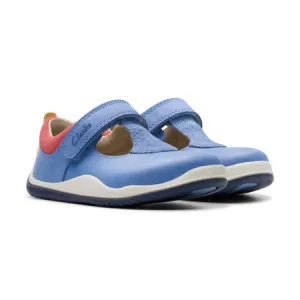 UK 4.5 Blue Noodle Bright T-Bar Velcro Walker