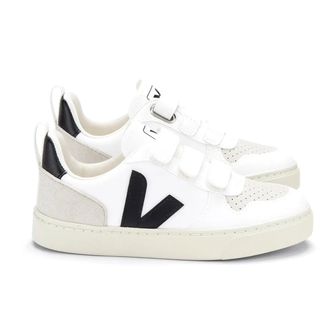 V-10 Black White Velcro Sneaker