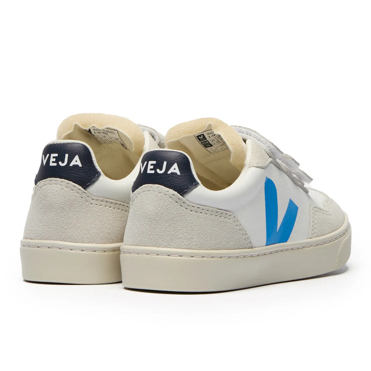V-90 Extra White Egee Blue Velcro Sneaker