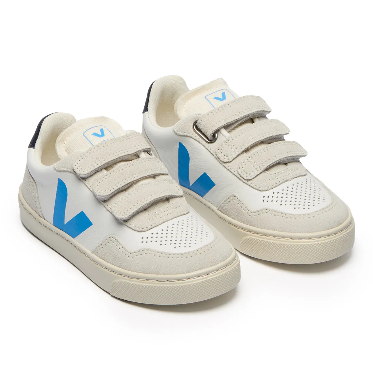 V-90 Extra White Egee Blue Velcro Sneaker
