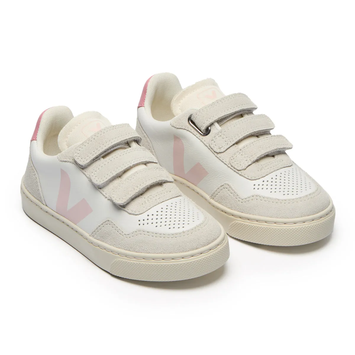 V-90 Extra White Petal Pink Velcro Sneaker