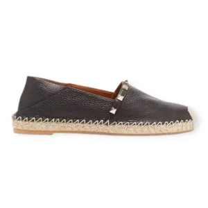 Valentino Shoes, Black Leather Espadrilles (size 39)