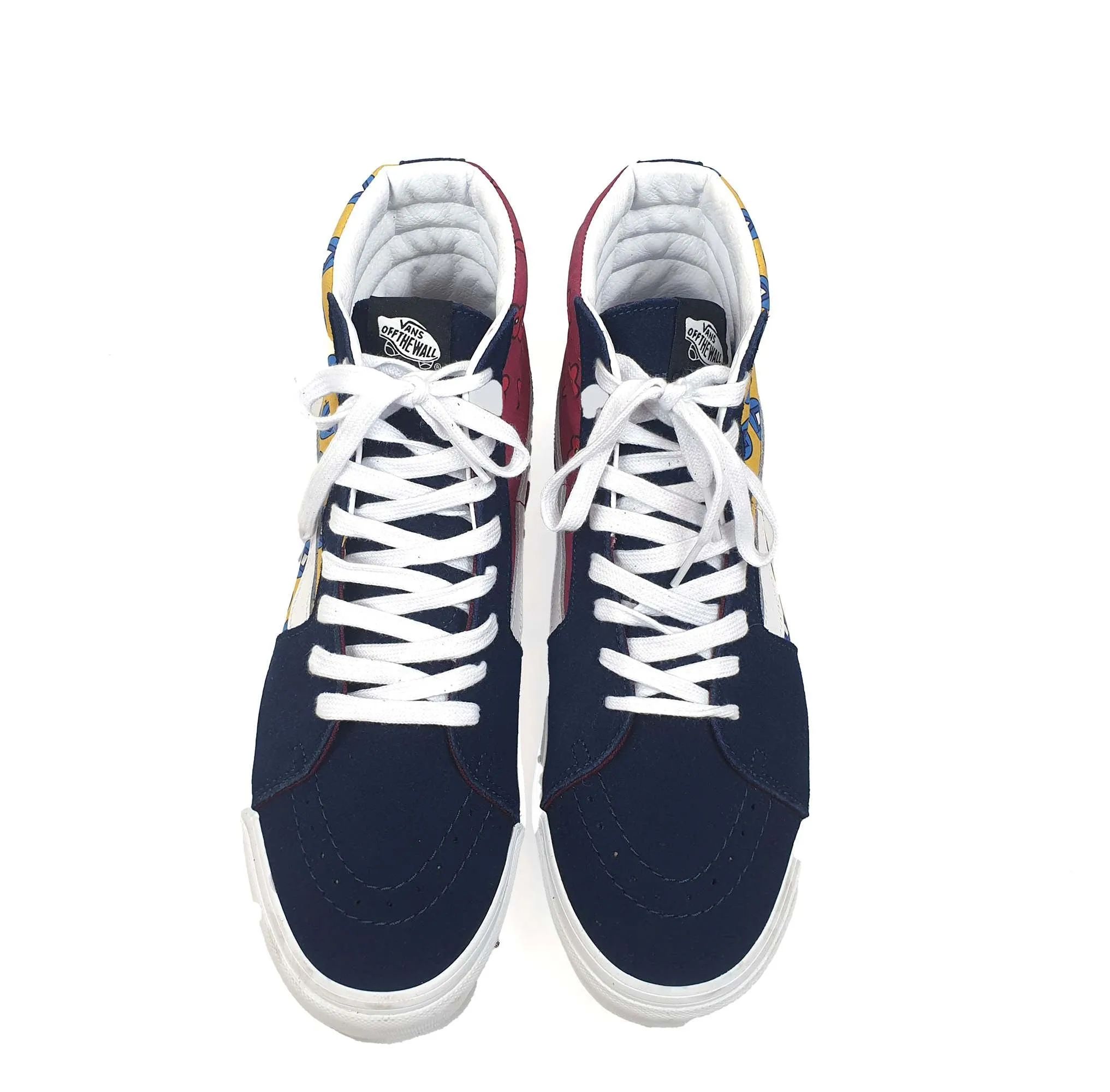 Vans mismatched high top lace up shoes size UK11