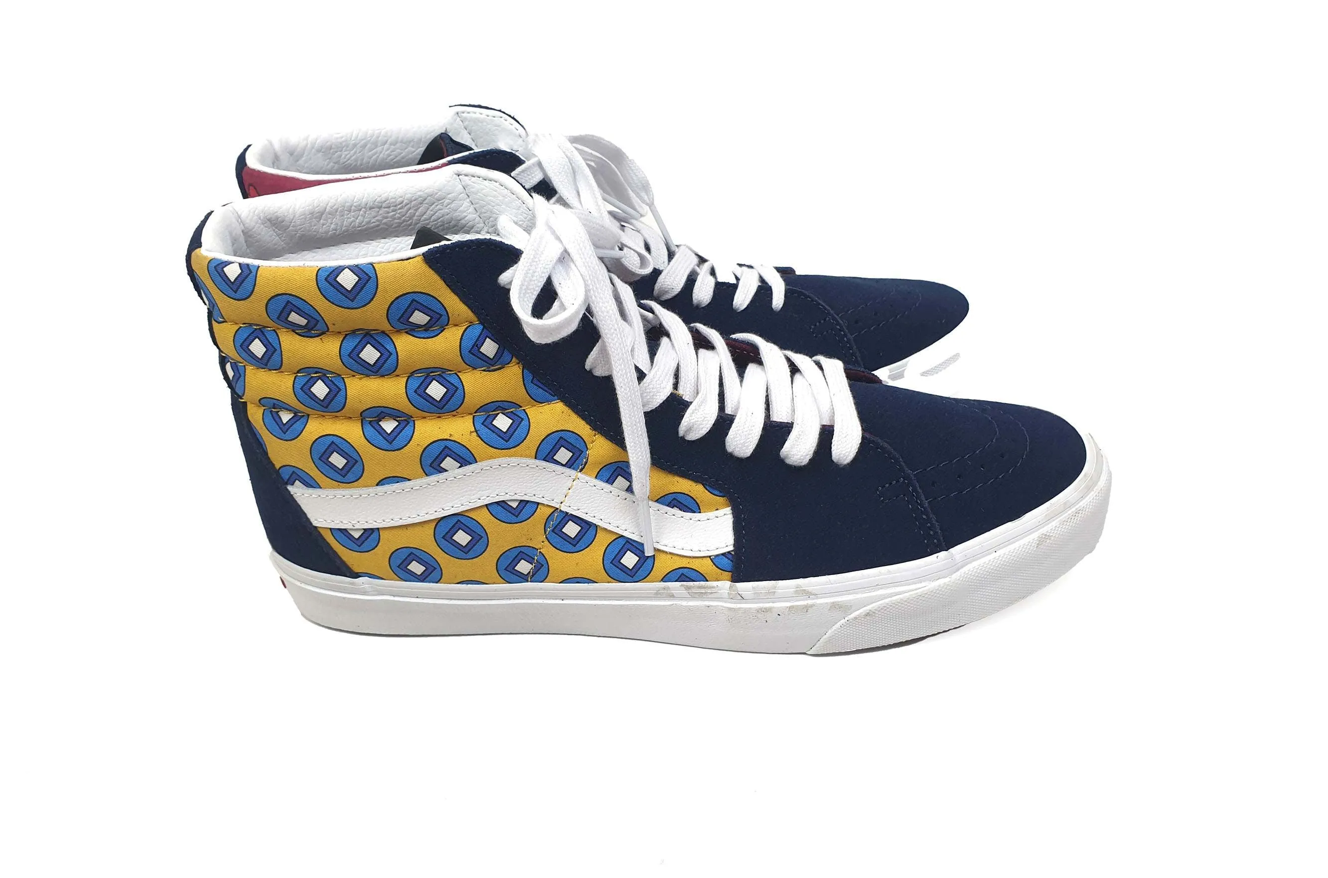 Vans mismatched high top lace up shoes size UK11