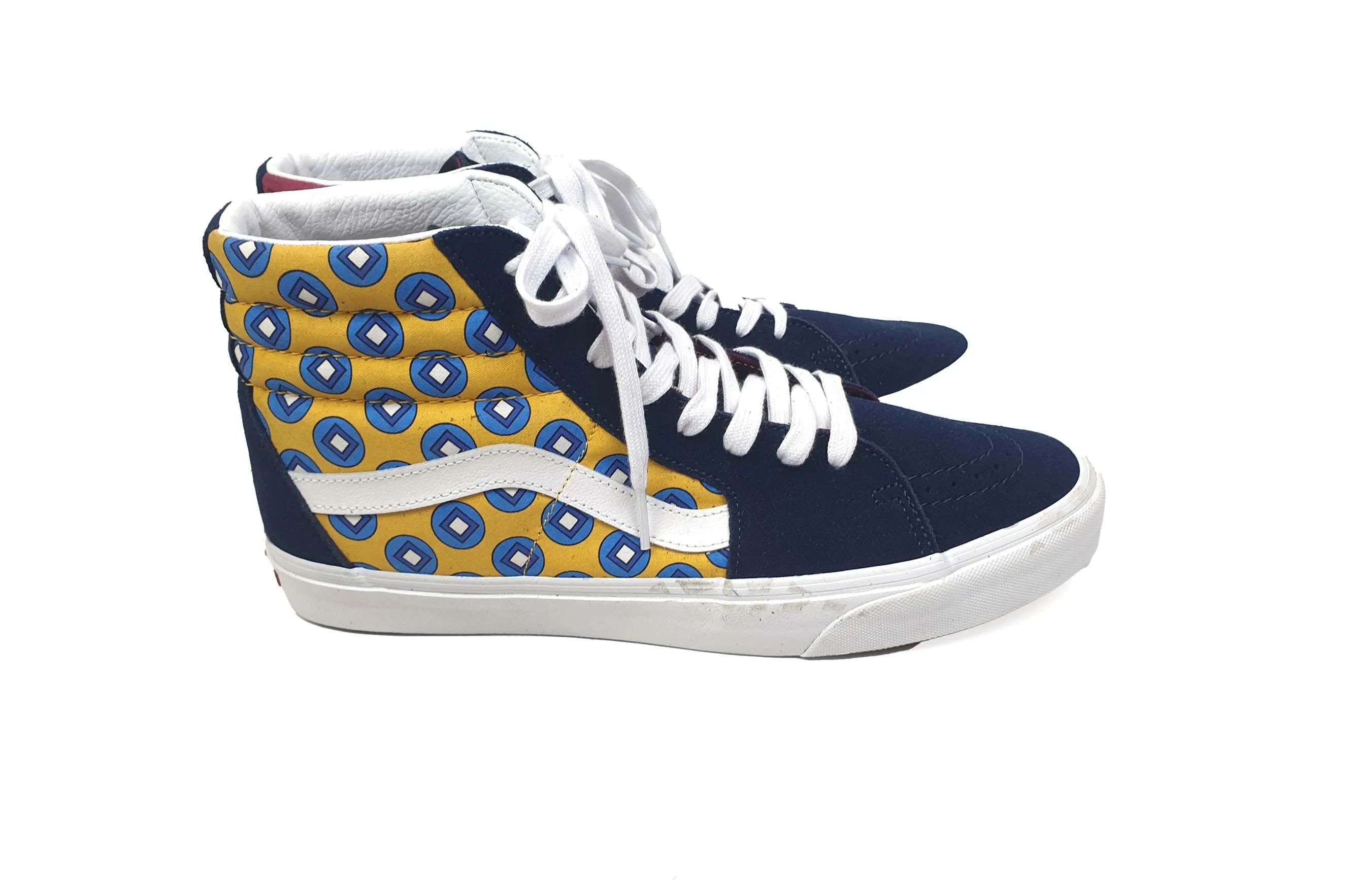 Vans mismatched high top lace up shoes size UK11
