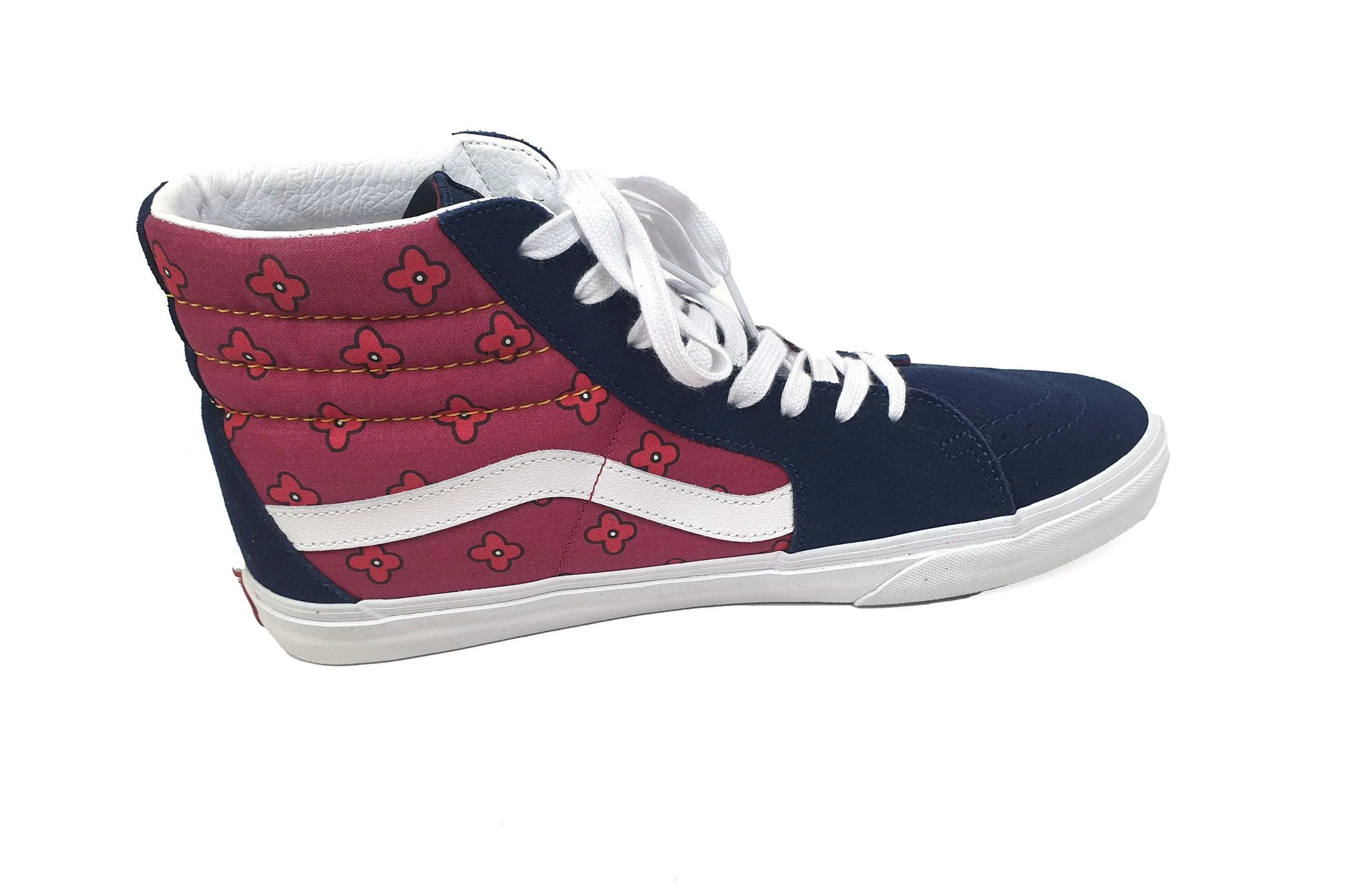 Vans mismatched high top lace up shoes size UK11