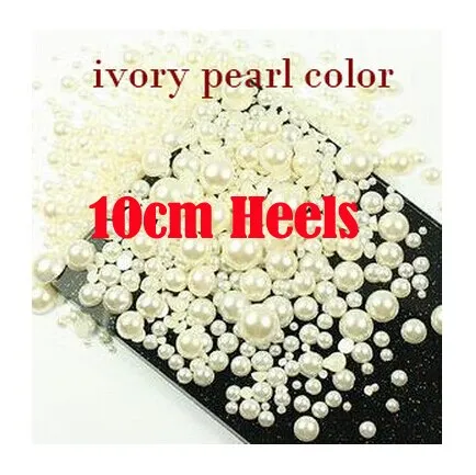White Pearl Wedding Shoes Wholesales New Beautiful Flower Rhinestone Bridal Shoes Platform High Heels Big Size Women Pumps