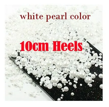 White Pearl Wedding Shoes Wholesales New Beautiful Flower Rhinestone Bridal Shoes Platform High Heels Big Size Women Pumps