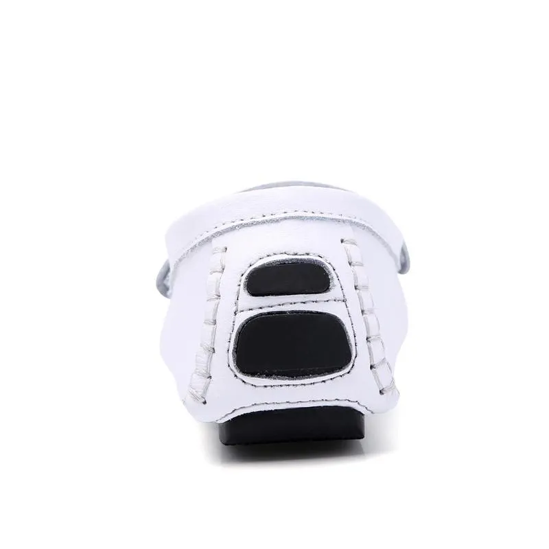 Women genuine leather ballet flats shoes