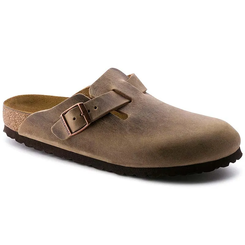 Women's Boston Oiled Leather Slip On Shoes in Tobacco