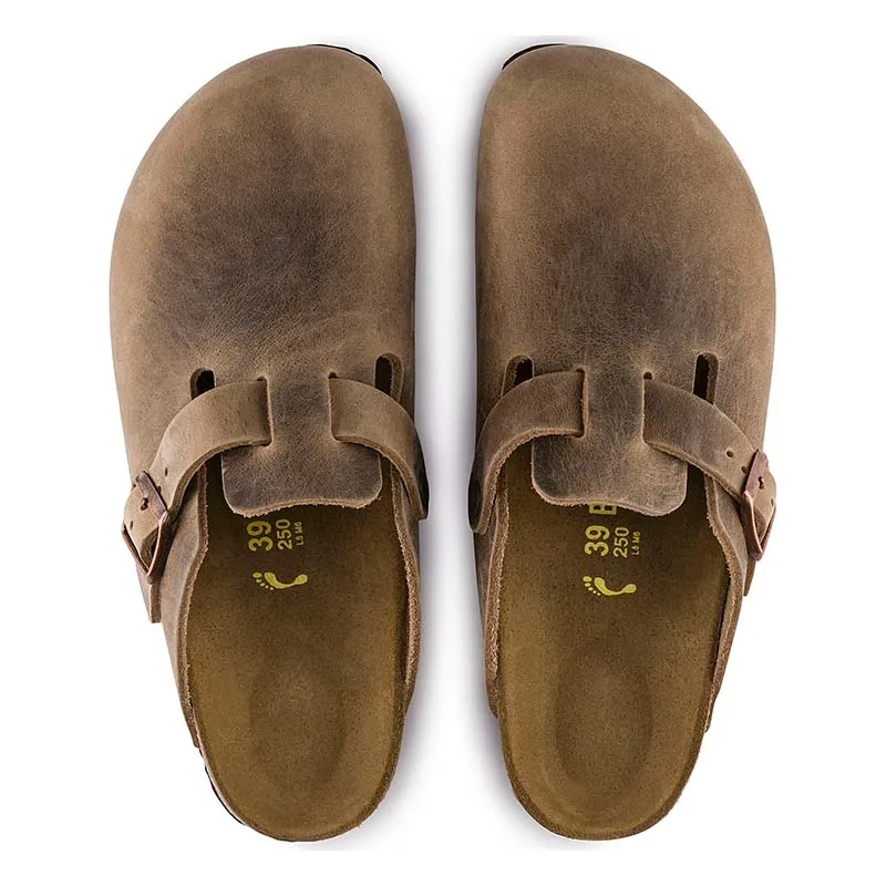 Women's Boston Oiled Leather Slip On Shoes in Tobacco
