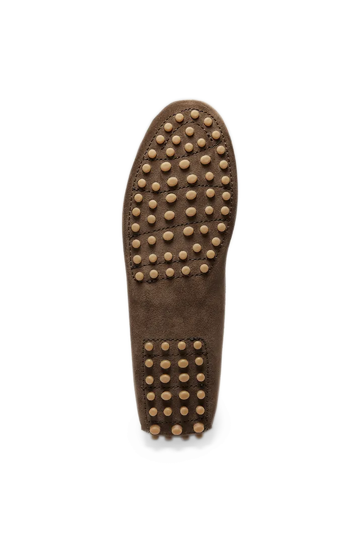 Women's Brown Suede Penny Driving Loafers