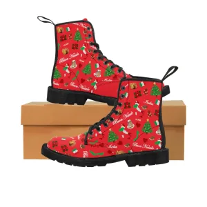 Women's Canvas Boots 'Buon Natale'
